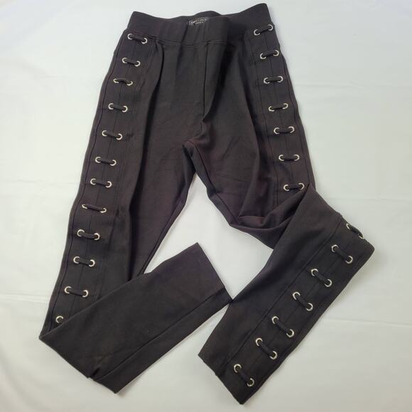 Black Lattice Leggings by Romeo Juliet Couture size Small - Picture 3 of 13